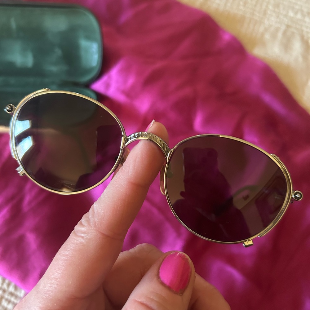 Jean Paul Gaultier Gold Round Sunglasses